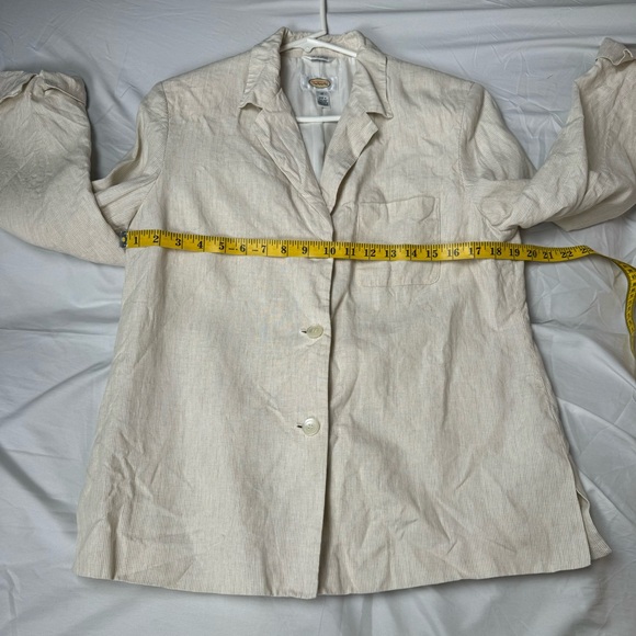 Talbots Cream Irish Linen Blazer Size 12 - Picture 10 of 10